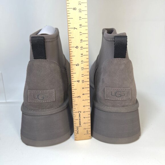 UGG Classic Mini Dipper Platform Boots Suede Thundercloud Women Size US10 UK8 - Picture 6 of 11